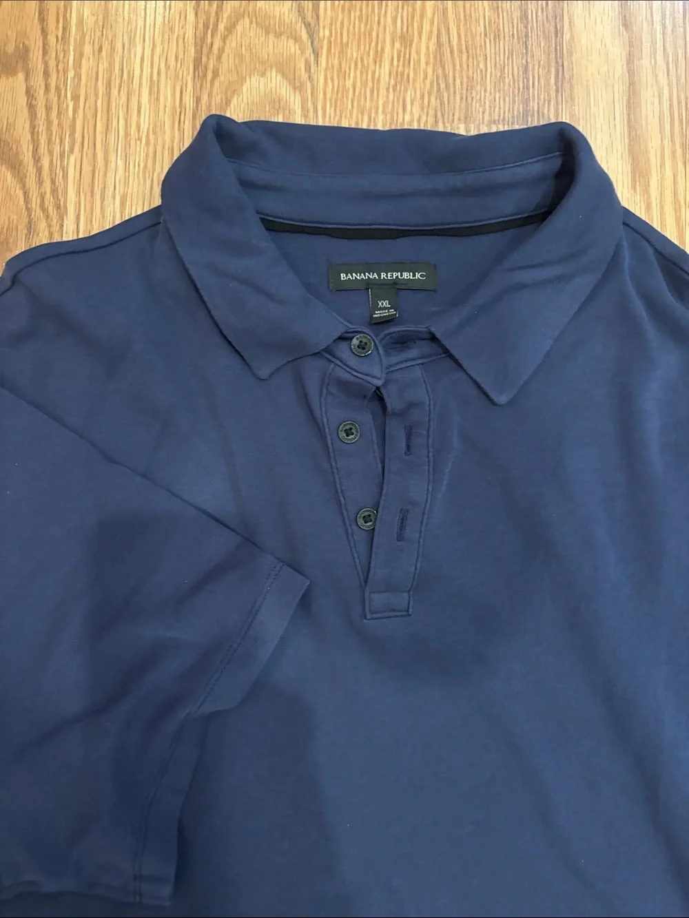 Banana Republic Men's Navy Short-Sleeve Polo